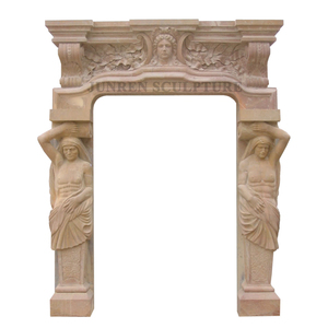 Cornice per Porta in Marmo di Lusso Intagliata a Mano, Decorazione Esterna, Telaio per Porta in Marmo - Product Image 1