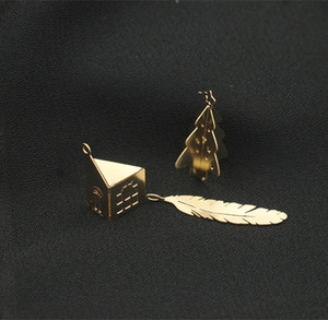 ลดราคา! จี้รูป<span class=keywords><strong>ต้น</strong></span>คริสต์มาสประดับขนนก ชุบทอง 14k ไม่ลอก ไม่ดำ สำหรับทำเครื่องประดับ KUMOKUMO - Product Image 3