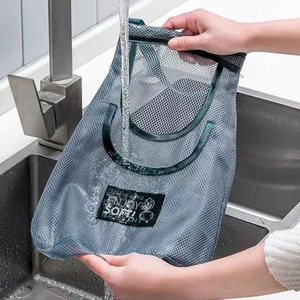 Multifunctional Mesh Kitchen <b>Storage</b> Bag Breathable <b>Hanging</b> <b>Wall</b> Mounted For Vegetables Fruits Garlic Kitchen Organizer - Product Image 3