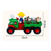Nouveauté Usine FiveStar : Camion de Fermier en Plastique Amusant avec Remorque et Sons, Jouet Tracteur Animaux pour Enfants, Autres Véhicules Jouets