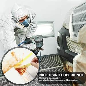 <span class=keywords><strong>Carta</strong></span> per mascheratura per pittura pellicola per mascheramento per Auto vernice adesivo pellicola protettiva rotolo per verniciatura copertura carrozzeria Auto - Product Image 2