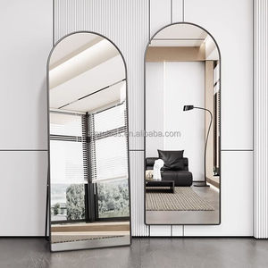 Cong vàng Nhôm hợp kim khung đầy đủ cơ thể đứng treo tường gương cho phòng ngủ phòng khách - Product Image 2