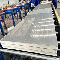Panneaux sandwich isolés en acier Galvalume à économie d'énergie 30mm 50mm 60mm 70mm 80mm 90mm 100mm 150mm pour entrepôt frigorifique
