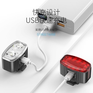 Velrapcor <b>Bicycle</b> Rear <b>Light</b> Led Rechargeable 4 Modes Waterproof Cycling <b>Light</b> - Product Image 2