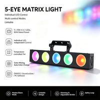 Barra de Luces LED Igreslite 5x10W RGBW 4-en-1, DMX512, Control de Píxeles Individual, Efecto Estroboscópico, Sonido para DJ, Escenario, KTV, Espectáculos