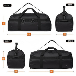 Borsone da viaggio per attrezzature da palestra sportive Extra Large per impieghi gravosi con spallacci regolabili a compressione - Product Image 3