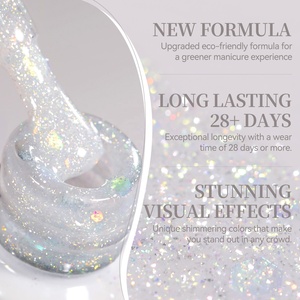 BORN PRETTY Esmalte de Gel Elven Light Jelly de 10 ml, Color Rosa Plateado con Destellos, Esmalte de Uñas <span class=keywords><strong>Semipermanente</strong></span>, <span class=keywords><strong>Manicura</strong></span> Artística, Gel UV LED Removible - Product Image 6