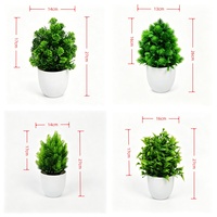 Mini Bonsaï Artificiel en Plastique Conique Réaliste Personnalisé, Fleurs de Pin, Plantes Vertes en Pot de Haute Qualité pour Décoration d'Événements et d'Espaces