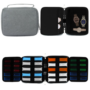 <b>Watch</b> Bands Storage <b>Case</b> For Cables Fabric Durable Organizer With Multiple Compartments And <b>Watch</b> Holders - Product Image 1