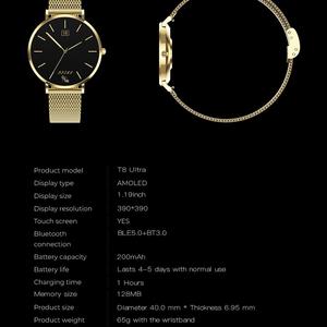 นาฬิกาอัจฉริยะสำหรับฟิตเนส AMOLED เต็มรูปแบบกันน้ำ IP68ตรวจวัดอัตราการเต้นของหัวใจรับสายฟังก์ชันการดำเนินการระบบแอนดรอยด์ - Product Image 6