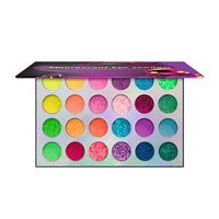 Palette de fards à paupières 24 couleurs Night Glow, paillettes fluorescentes, maquillage en poudre, iris doré, fard à paupières néon scintillant