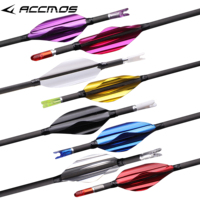 ID 3.2mm 40T Flèche En Carbone 0.009 "Avec 1.8in Spin Feather Sp350/400/450/500/550/600/650/700/800/850/900/1000 Tir À L'arc Flèche