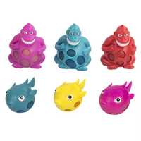 Jouet anti-stress en PU lumineux LED en forme d'animal, rempli de billes en mousse, pour filles et garçons, vente en gros OEM