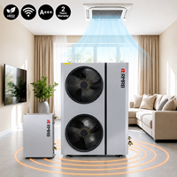 Bomba de Calor Split R32/06FR/18.2kW con Inversor DC, Aire Acondicionado, Calefacción y Refrigeración DHW, A+++ EVI, Bajo Nivel de Ruido -35 ° C 220V 380V CE CB WiFi América