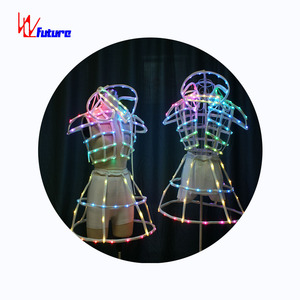 Popular LED Luminous Exotic Dancewear Pole Dancewear Lingerie Sexy <strong>Stripper</strong> <strong>Outfits</strong> - Product Image 1