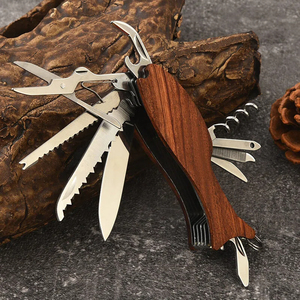 มีดพับอเนกประสงค์รูปปลา ใบมีดสแตนเลส ด้ามไม้ ใช้ได้ทั้งในบ้านและนอกบ้าน เหมาะสำหรับเป็นของขวัญ - Product Image 4