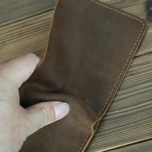 Portefeuille en cuir de vache véritable fait main Andong pour homme, style rétro simple, portefeuilles en cuir Crazy Horse, porte-cartes pour homme - Product Image 3