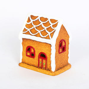 <span class=keywords><strong>Casa</strong></span> de Jengibre Navideña de Cerámica con Diseño Nuevo y en Oferta, Pueblo de Santa Claus con Luces LED - Product Image 3
