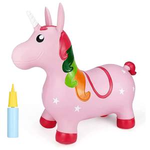Jouets éducatifs Cheval à bascule <span class=keywords><strong>gonflable</strong></span> d'intérieur Licorne musicale en PVC écologique et sûr pour enfants à utiliser en extérieur - Product Image 5