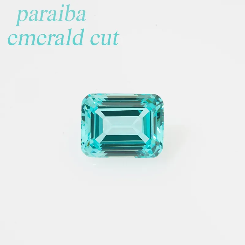 Elegant Pendent Stone 4*6-13*18mm Emerald Cut Green Blue Paraiba Sapphire