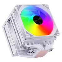Refroidisseur de processeur SNOWMAN MT660 pour PC, refroidissement du processeur, 6 caloducs, ARGB blanc, ventilateur de refroidissement du processeur avec un volume d'air élevé et un faible niveau sonore