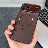 Étui de téléphone magnétique mat AG avec protection d'objectif d'appareil photo intégrée pour iPhone 18 Pro Max 17 16 15 14