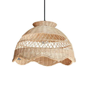 Lámpara de mimbre minimalista para decoración de sala de estar, pantalla de mimbre, lámpara colgante para interior - Product Image 5