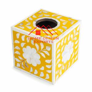 Latest Design High Quality Bone Inlay Pattern Design <b>Tissue</b> <b>Box</b> Holder <b>Box</b> for Wedding Table Centerpieces Decorations Unique - Product Image 2