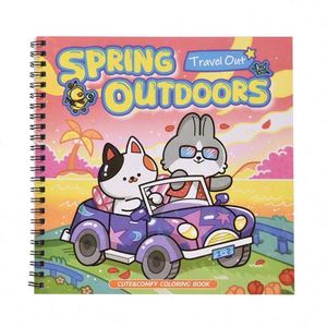 Libro de Colorear y Dibujar con Espiral, Autoadhesivo, para Aliviar el Estrés y la Estimulación Mental de los Niños - Product Image 1