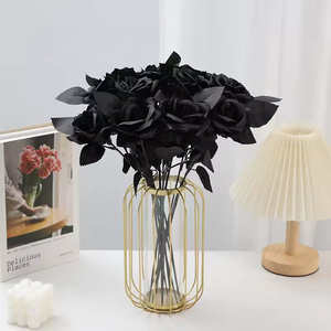 Rosa Negra Artificial de Estilo Gótico Oscuro para Decoración, Rosa Negra Artificial para Fiestas, Pascua, Halloween - Product Image 1