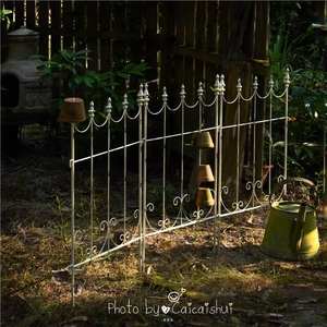 Clôture en fonte à coins arrondis en forme de lance, décorative pour jardin extérieur, barrière métallique pour cour et jardin. - Product Image 1