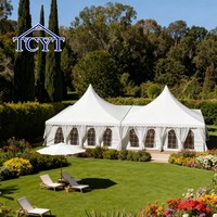 Tente Pagode 5x5 pour Mariages, Événements, Salons Professionnels, Jardin, Étanche, avec Structure en Aluminium, à Vendre