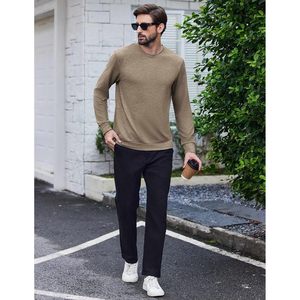 Suéter de Manga Larga con Cuello Redondo para Hombre FOXA, Suave, Elástico, Transpirable, Informal, con Bolsillo con Cremallera - Product Image 5