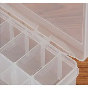 High Quality 36 Grid Compartments Hard PP Plastic Transparent Jewelry Storage Box Organizer With Removable Dividers Storage Box