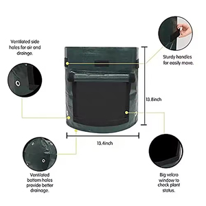 Lot de 2 sacs de culture de pommes de terre de jardin de 10 gallons avec rabat et poignées Pots en tissu d'aération <span class=keywords><strong>à</strong></span> usage intensif - Product Image 4