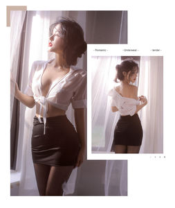 ชุดยูนิฟอร์มเลขาสุดเซ็กซี่ ชุดชั้นในไนลอนบางเบา ซีทรู กระโปรงรัดรูป ชุดทำงานมืออาชีพ ผลิตภัณฑ์เซ็กซี่สำหรับผู้หญิง - Product Image 6