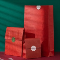 Sac en papier kraft personnalisé pour restaurant, sac en papier brun pour emporter, sacs en papier pour emballer les aliments