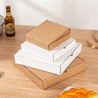 Boîte d'emballage pour pizza de pizzeria, impression personnalisée du logo et du motif, boîte à emporter recyclable en kraft