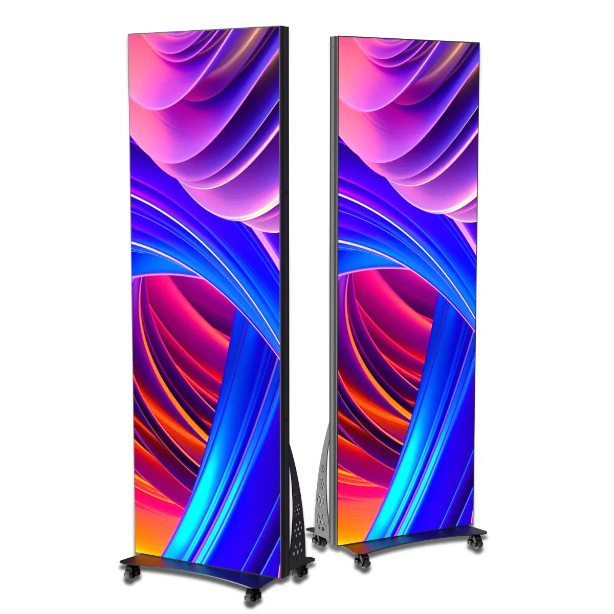 Indoor Floor Standing Led Mirror Screen Digital Signage Display Led Poster Mall led screen Shopping center advertising display