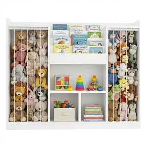 Estantería Infantil de 4 Niveles para Guardería, Organizador de Juguetes de Peluche de Madera con Estantes - Product Image 1