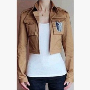 Chaqueta de Ataque a los Titanes para Mujer, Disfraz de Cosplay del Cuerpo de Exploración, Disfraz de Anime, Otoño 2022, Material de Poliéster - Product Image 1