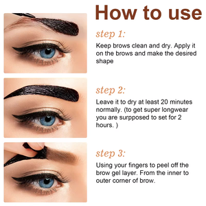 Peel Off Femmes Colle À Sourcils Noir Café Gris Crème À Sourcils Étanche Prix Usine Gel À Sourcils Lash Lift - Product Image 4