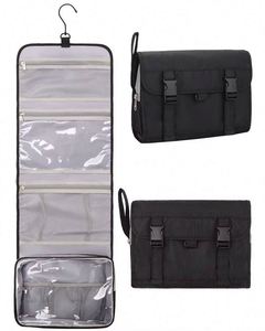 กระเป๋าเครื่องสำอางกันน้ำขนาดใหญ่ ตัวอย่างสินค้าฟรี กระเป๋าใส่เครื่องสำอางสำหรับห้องน้ำ อาบน้ำ เดินทาง กระเป๋าใส่ของใช้ในห้องน้ำแบบแขวน - Product Image 1