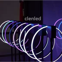 Anneau de pixels rotatif DMX512 pour décoration de plafond de boîte de nuit DJ, anneau de pixels tournant LED pour éclairage de fête disco