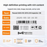 Nouvelle imprimante jet d'encre TIJ portable 1 pouce 2026, machine de codage alimentée par batterie avec 1 an d'autonomie pour cartons, bouteilles et métaux