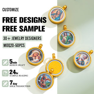 Giveluck Jesus và Trinh Nữ Mary Cameo Mặt dây chuyền cho <span class=keywords><strong>c</strong></span>ông giáo nhà thờ mạ vàng trang sứ<span class=keywords><strong>c</strong></span> quyến rũ 2025 bán buôn - Product Image 5