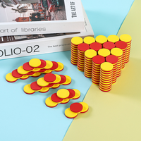 Jetons de tri ronds double face bicolores en EVA durable pour activités mathématiques scolaires