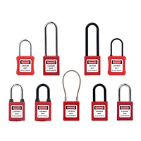Cadenas industriels BOZZYS OEM en nylon étanche certifiés CE avec anse de 6 mm, signalisation d'avertissement, clé maîtresse