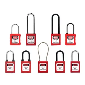 OEM Manufacturer Loto Safety Waterproof Padlocks with 6mm Hardened Steel Shackle and Master Keyed for Industrial lockout-tagout