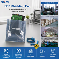 Sacs de protection ESD personnalisés 10x15cm pour disques durs, sacs d'emballage antistatiques ESD, sacs de protection ESD à ouverture supérieure